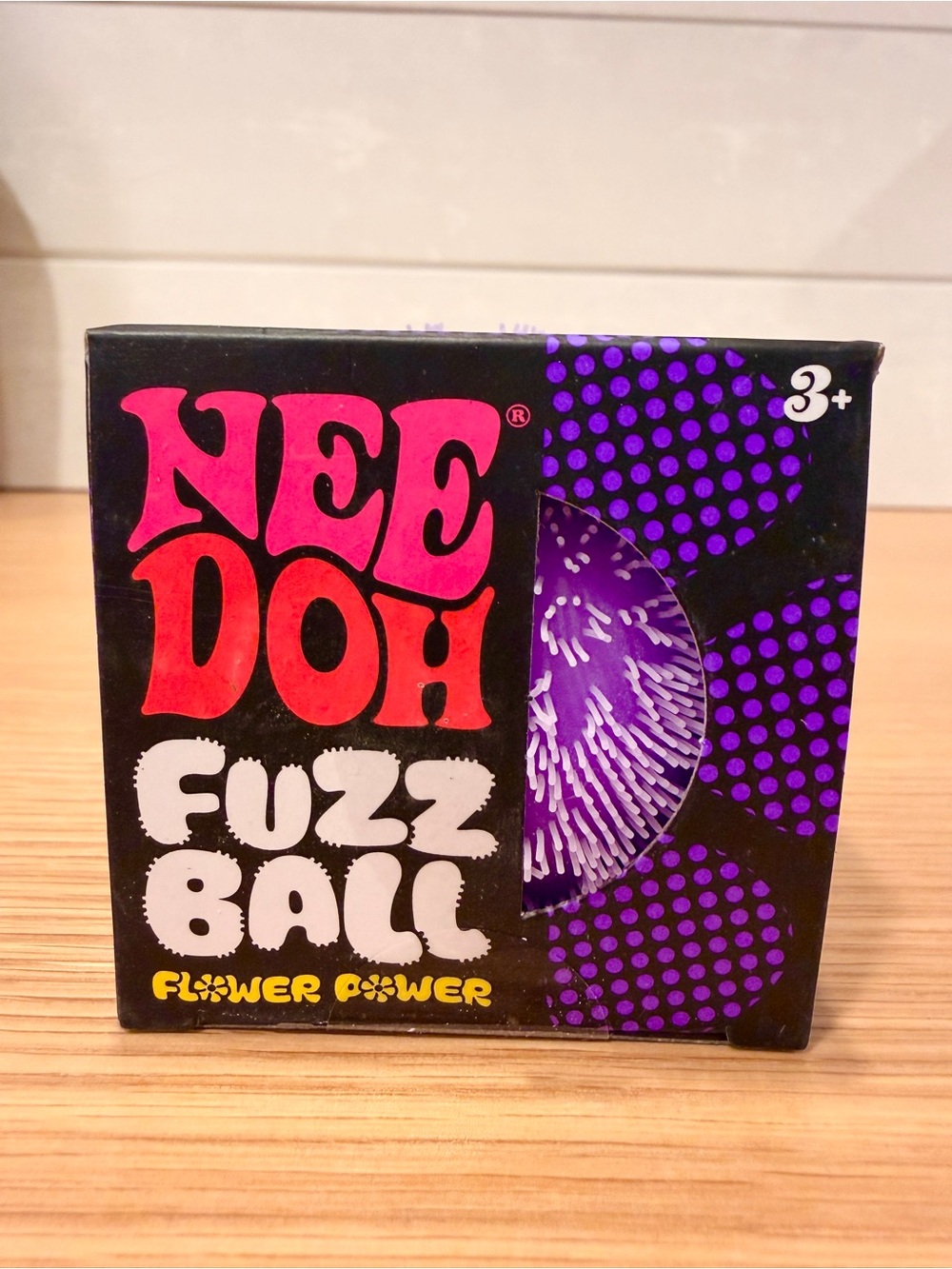 Purple Needoh Fuzz Ball Flower Power